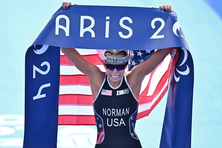 Grace Norman storms to PTS5 Paralympic Triathlon gold in Paris