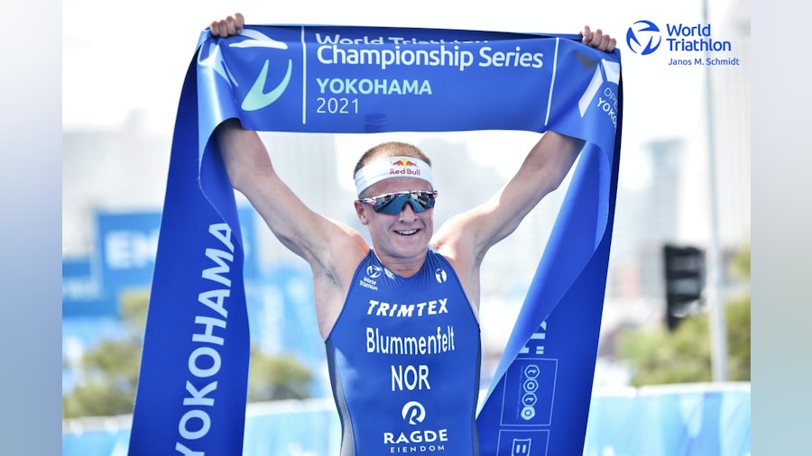 Blummenfelt hangs tough in Yokohama for season-opener gold