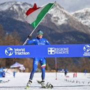 Sandra Mairhofer keeps her cool to win third Winter Triathlon World title in Pragelato