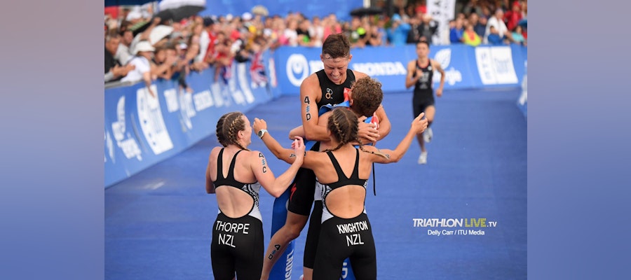 Knighton, Reid, Thorpe & Wilde bring home Mixed Relay gold for New Zealand
