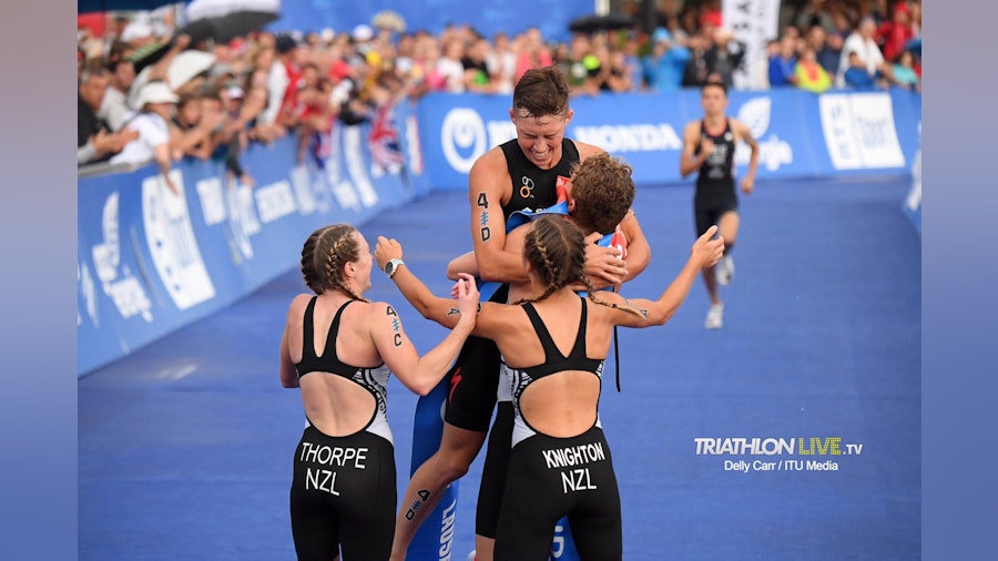 Knighton, Reid, Thorpe & Wilde bring home Mixed Relay gold for New Zealand