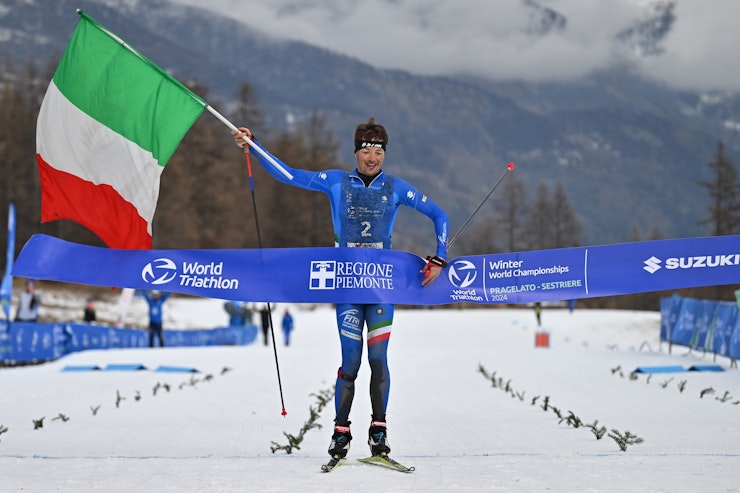 Franco Pesavento gana el Campeonato Mundial de Triatlón de Invierno en Pragelato