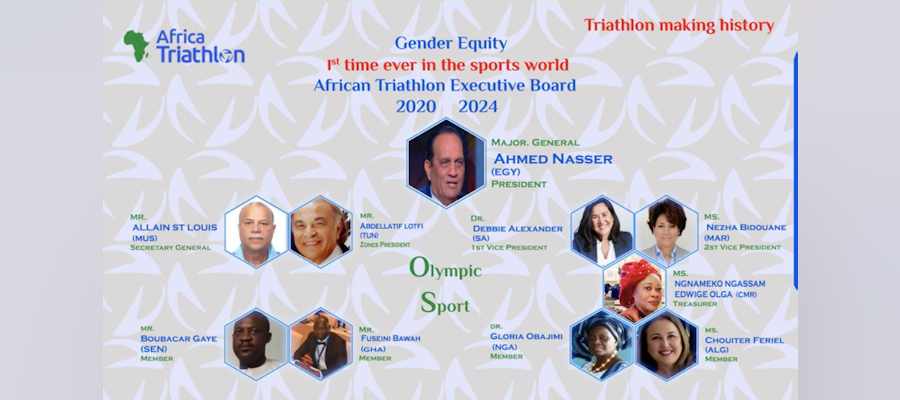 General Ahmed Nasser, re-elected President of Africa Triathlon