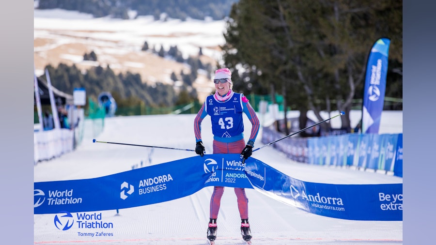 Rogozina shows great form to claim the winter triathlon world title in Andorra