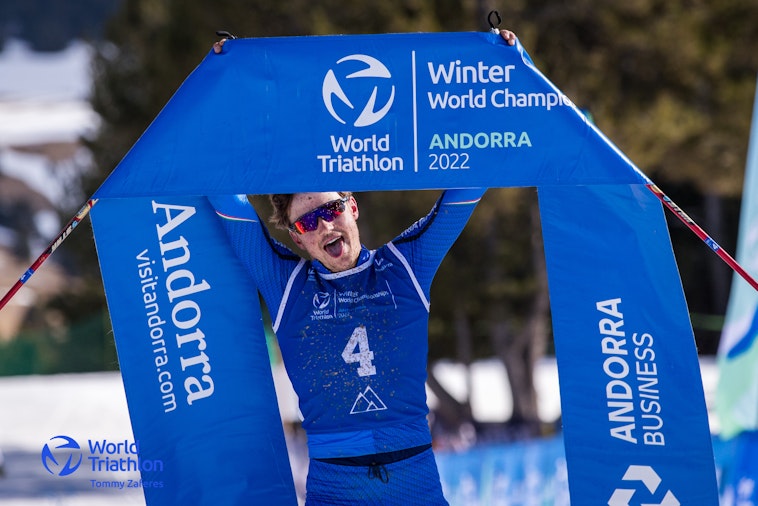 Franco Pesavento crowned Winter Triathlon king on a brilliant day for the Azzurri in Andorra