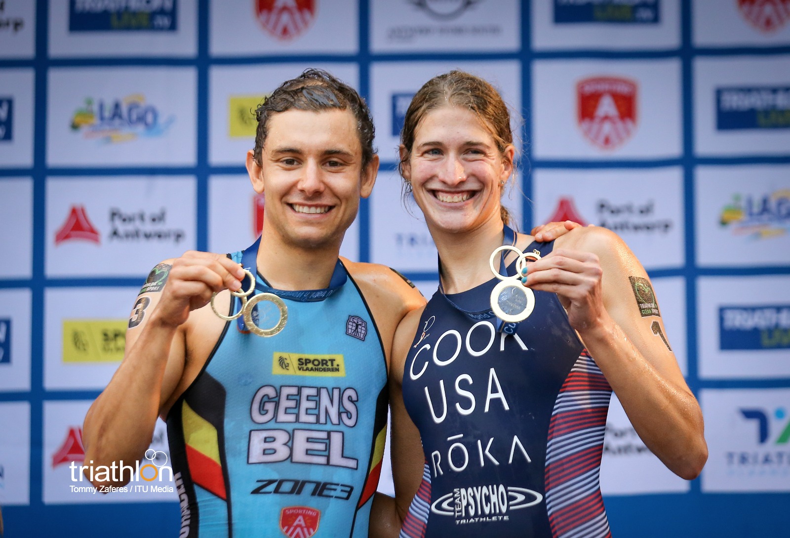 Jelle Geens and Summer Cook claim the firstever titles in Antwerp World Cup • World Triathlon