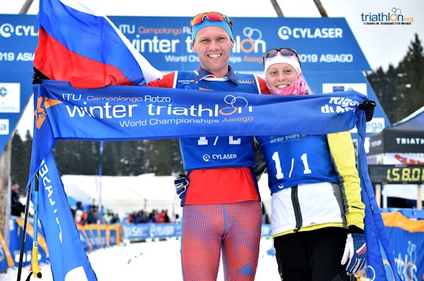 Russia claims the first ever 2x2 Wintertri Mixed Relay World title