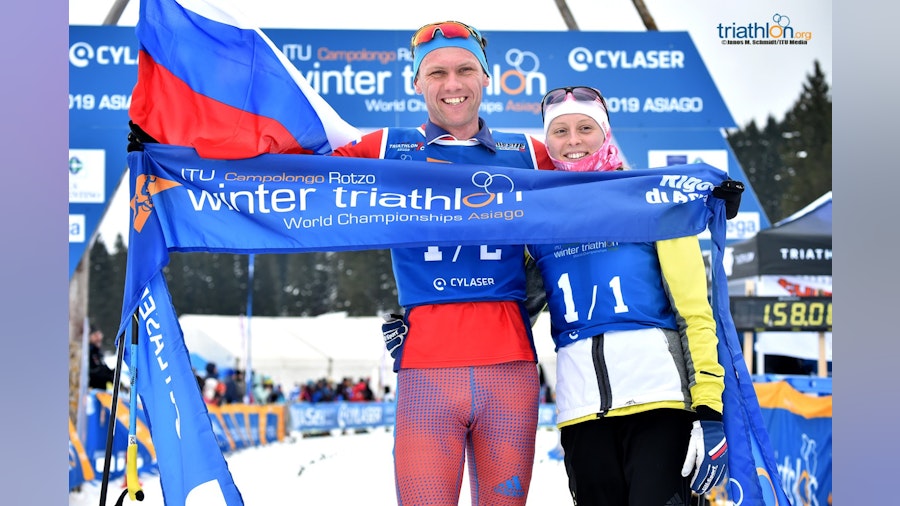 Russia claims the first ever 2x2 Wintertri Mixed Relay World title