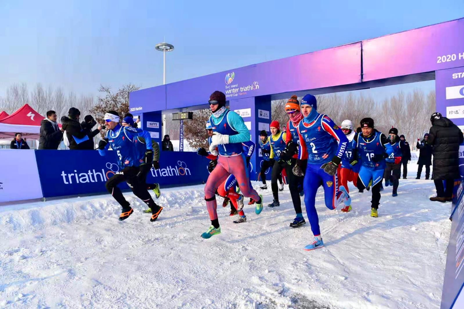 Podium sweep for Russia in the debut of the Winter Triathlon World Cups