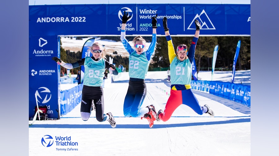 Franco Pesavento and Anna Medvedeva claim the first ever Winter Duathlon World Championships