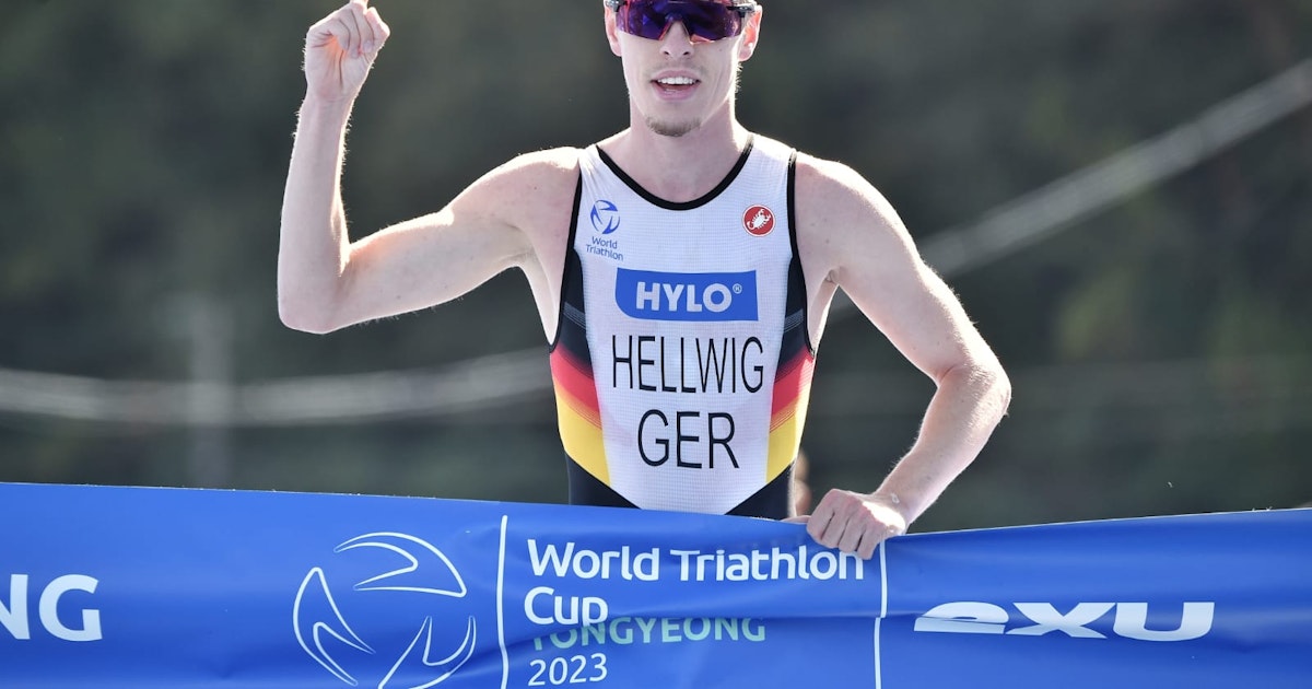 Tim Hellwig viser seg å være uslåelig på verdenscupturen med gull i Tongyeong • World Triathlon