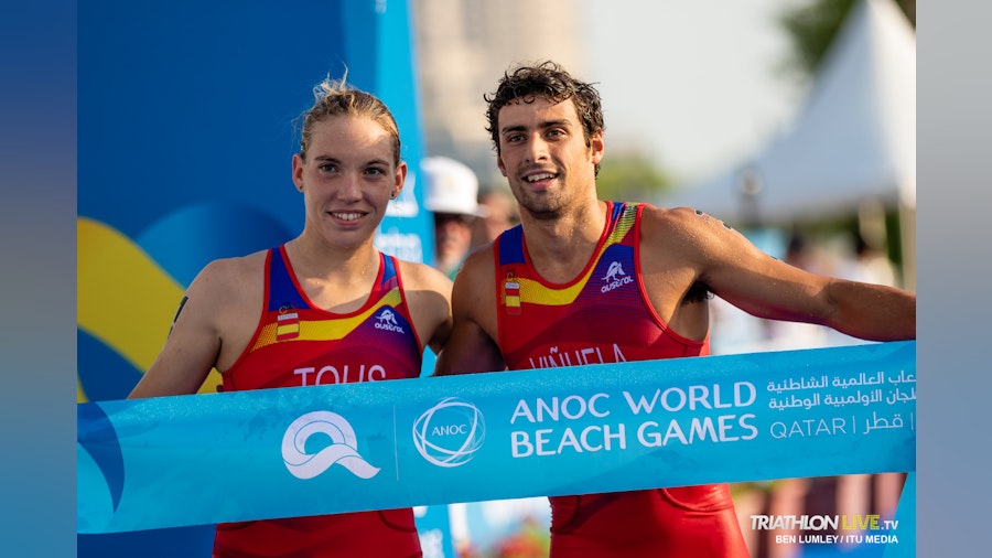 Another golden day for Spain at the ANOC Beach Games Aquathlon Mixed Relay