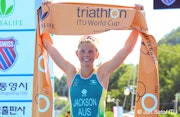 Australia's Emma Jackson wins first ITU World Cup title in Tongyeong