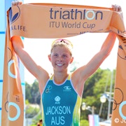 Australia's Emma Jackson wins first ITU World Cup title in Tongyeong