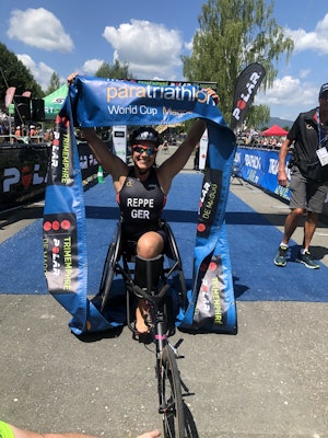 Christiane Reppe continues successful switch and claims paratriathlon gold in Magog