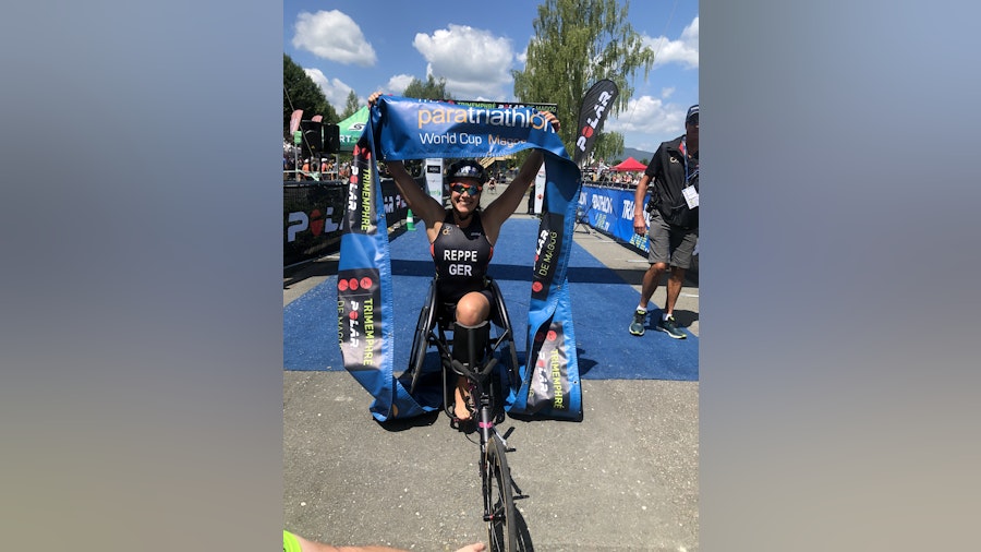 Christiane Reppe continues successful switch and claims paratriathlon gold in Magog